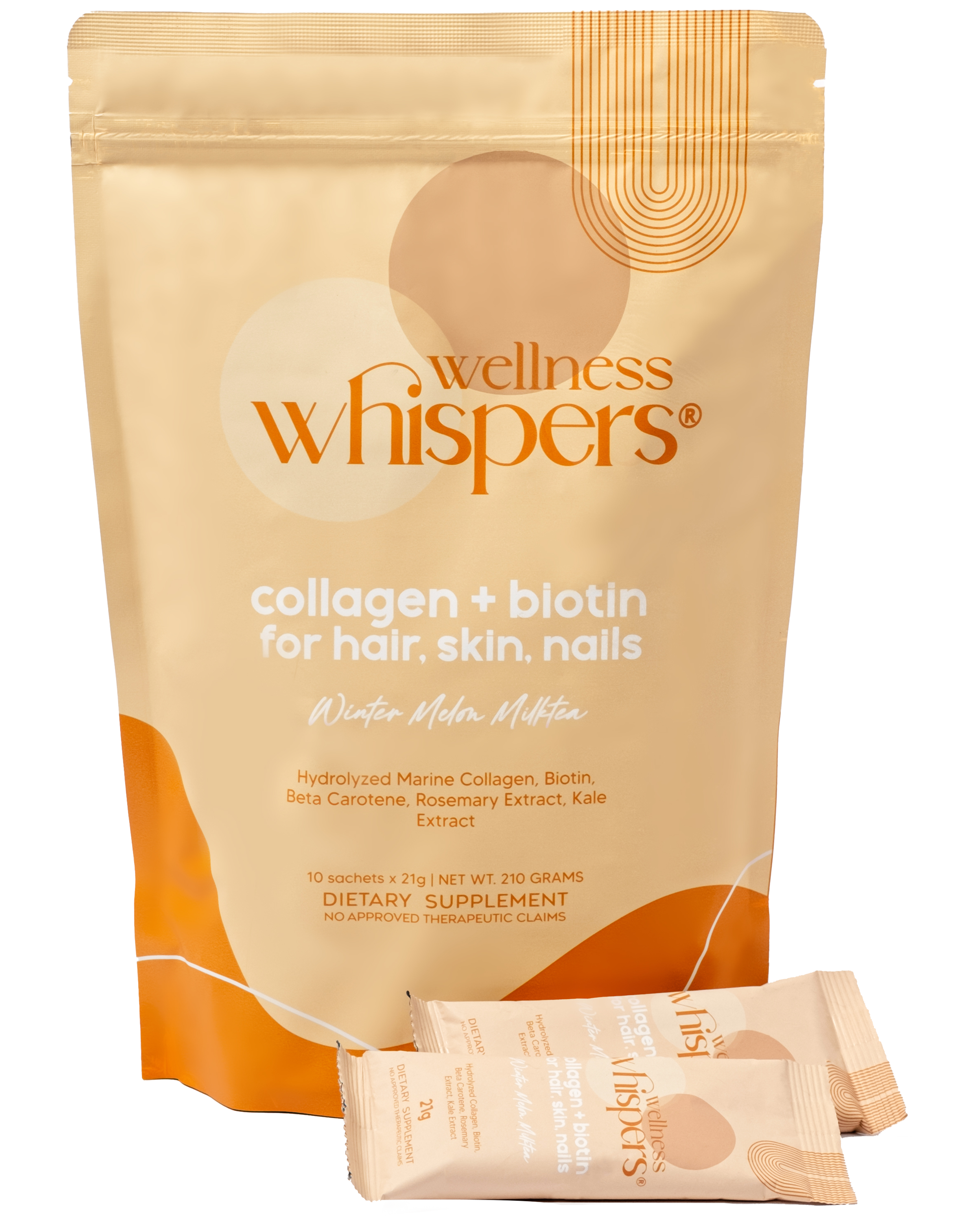Wellness Whispers Collagen + Biotin Winter Melon Milk Tea